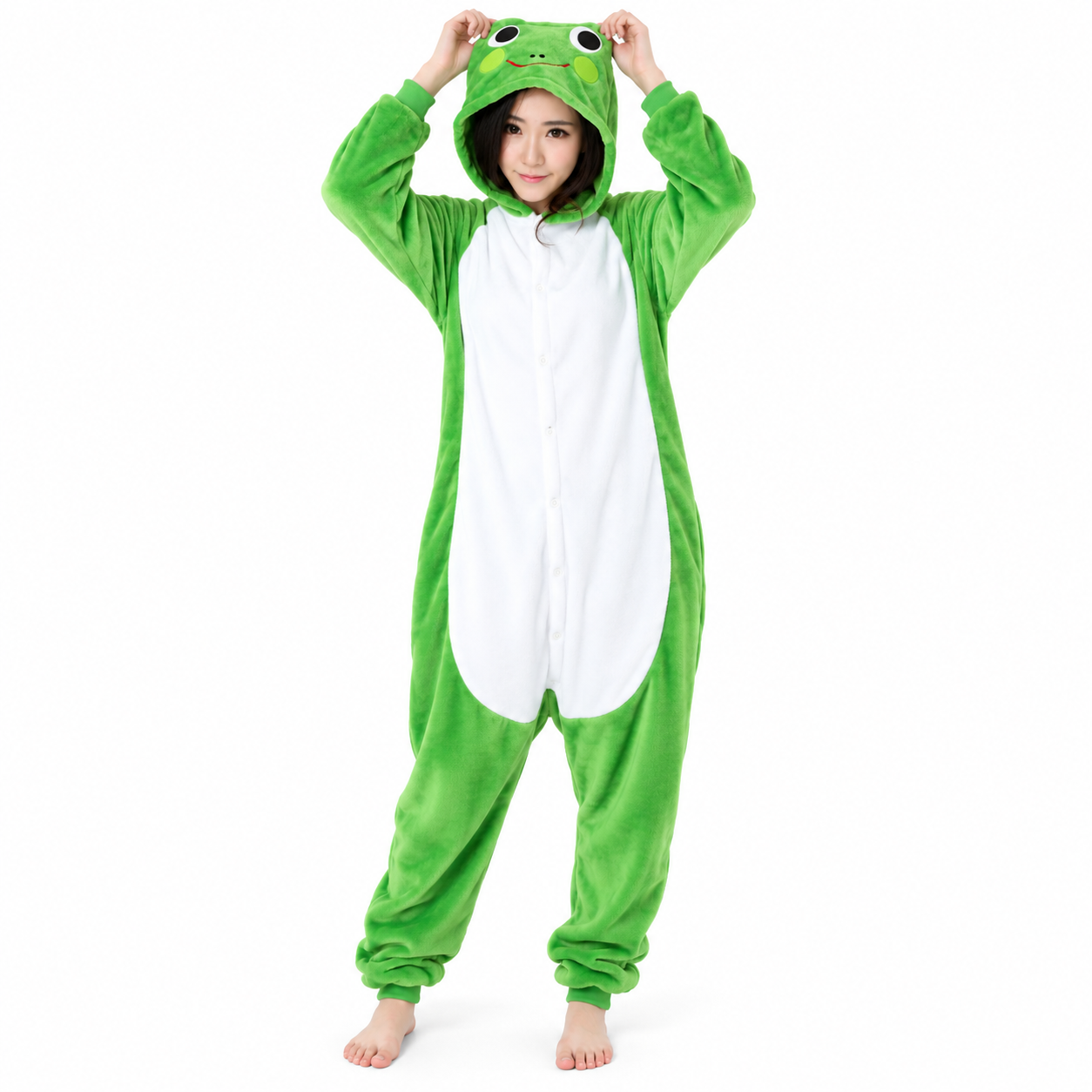Frog Kigurumi Onesie on a white background