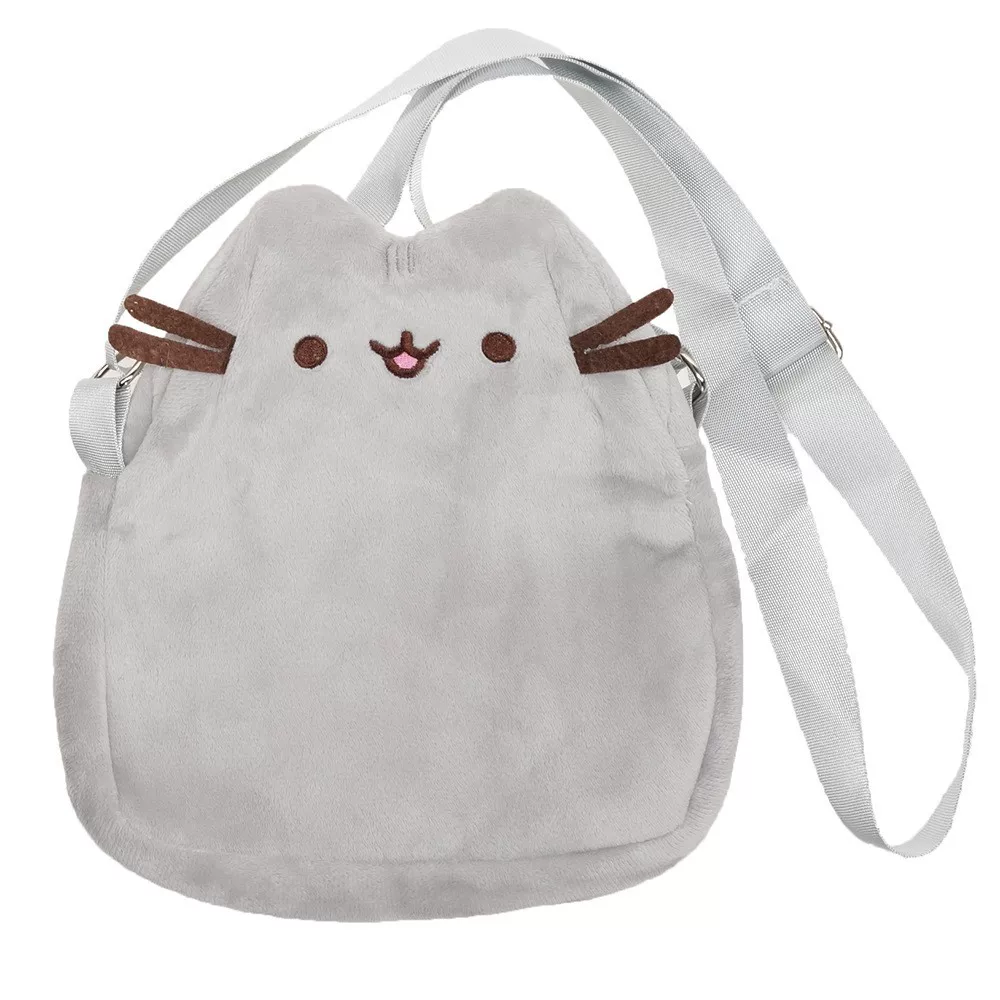 Gray Cat plush mini backpack