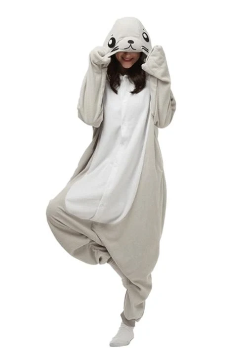 Grey Seal Kigurumi Onesie